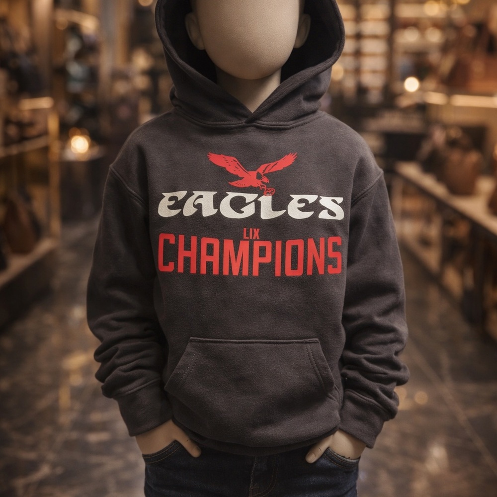 Eagles Champions Kids Hoodie - pink & grey